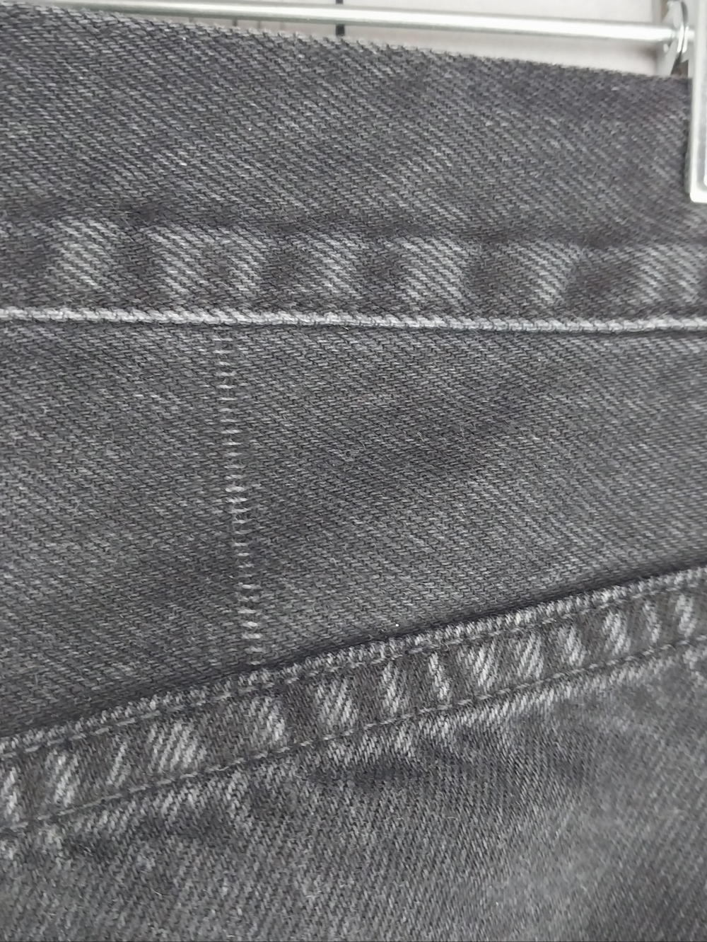 Agolde Black Distressed High-Rise Casual Straight Leg 90's Grunge Style Jeans - Picture 8 of 10